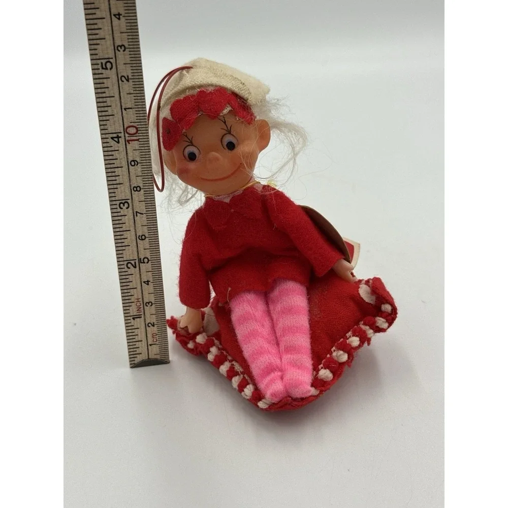 Vintage Be My Valentine Knee Hugger Elf Pixie On Pillow
